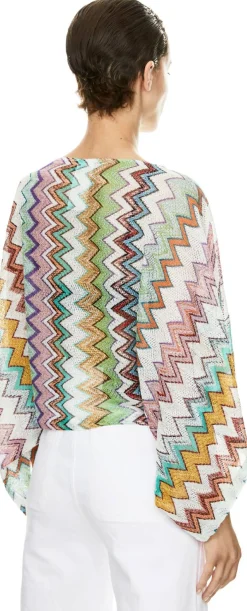Top mit Dégradé-Zickzack-Muster Multi