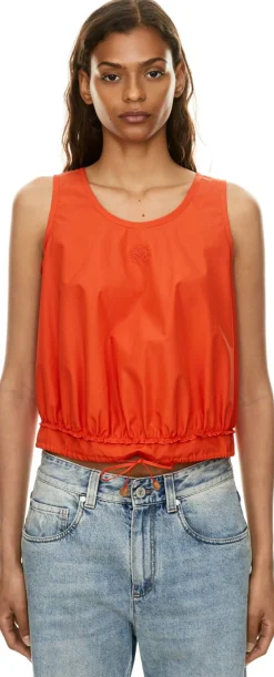 Top Paula's Ibiza mit Anagram Stickerei Orange