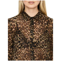 Transparente Seidenbluse 'Gaia' Braun