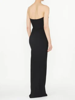 Trägerloses Abendkleid Schwarz