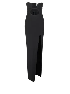 Trägerloses Abendkleid Schwarz
