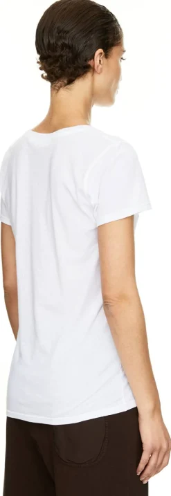 T-Shirt 'Carol' mit V-Ausschnitt Weiß