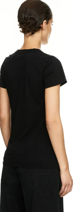 T-Shirt 'Carol' mit V-Ausschnitt Schwarz