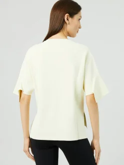 T-Shirt 'Compact Knit Top' Gelb