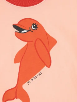 T-Shirt 'Dolphin' Rot