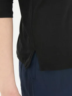 T-Shirt 'Jenie' mit 7/8 Ärmel Schwarz