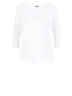 T-Shirt 'Jenie' mit 7/8 Ärmel Weiß