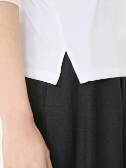 T-Shirt 'Jenie' mit 7/8 Ärmel Weiß