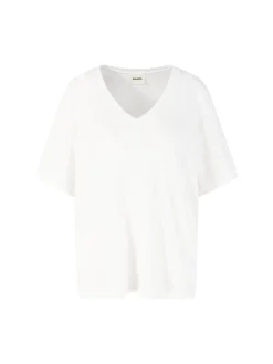 T-Shirt 'Linda' mit V-Ausschnitt Weiß
