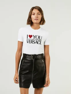 T-Shirt mit Aufdruck Weiß