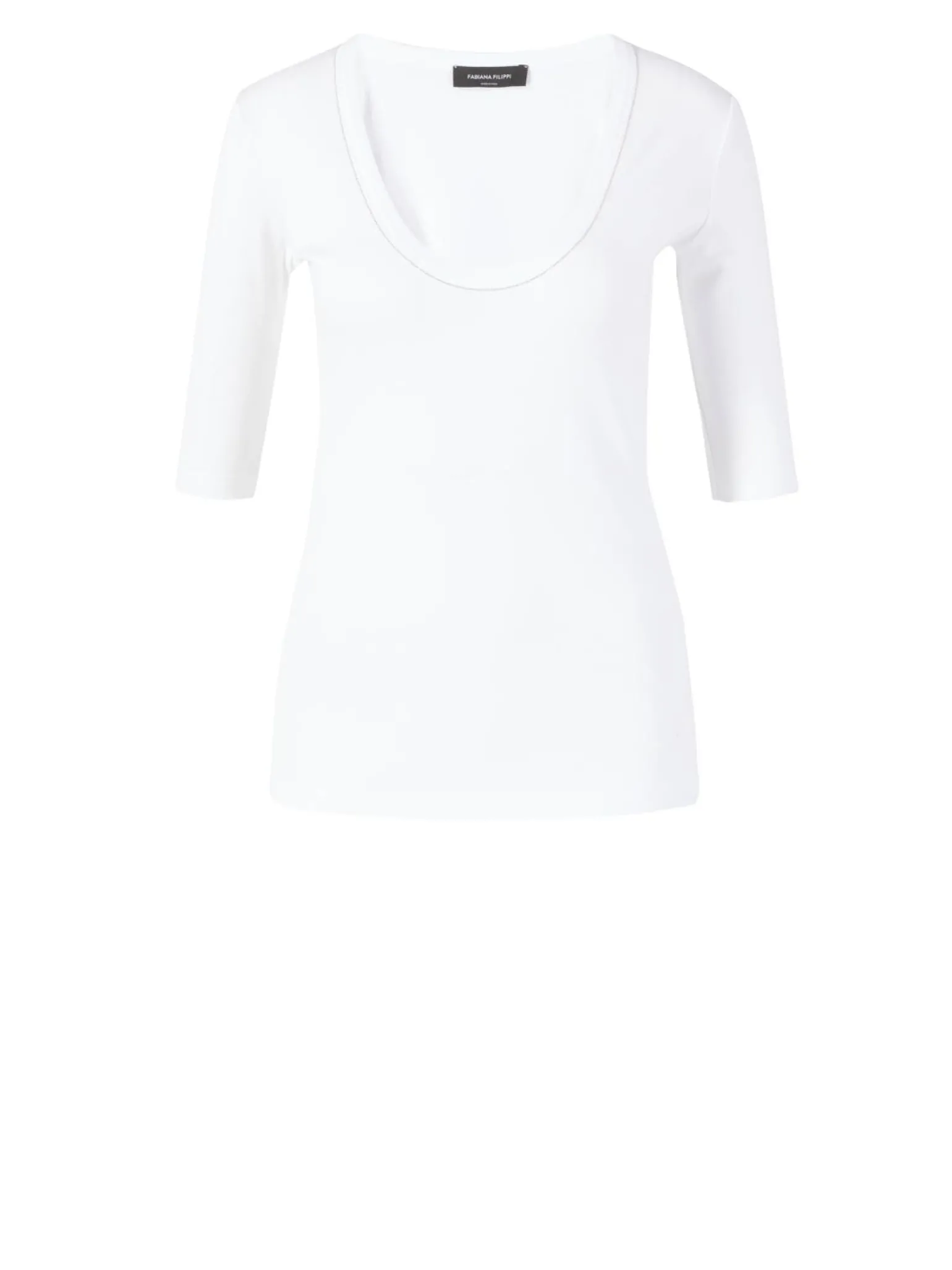 T-Shirt mit glitzerndem Detail Weiß