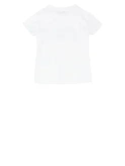 T-Shirt mit Glitzer-Print Weiß