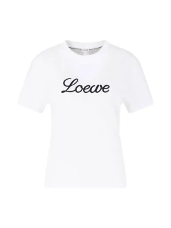 T-Shirt mit LOEWE-Stickerei Weiß