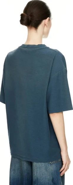 T-Shirt mit Logo Marineblau