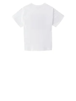 T-Shirt mit Logo-Print Weiß/Pink