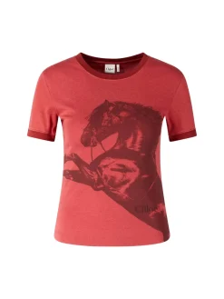 T-Shirt mit Logo Rot