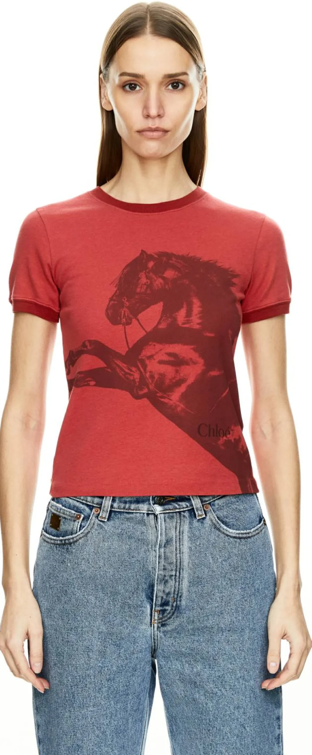 T-Shirt mit Logo Rot