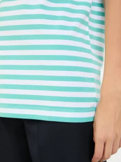 T-Shirt mit Logo Türkis/Weiß