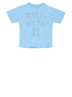 T-Shirt mit Print Blau
