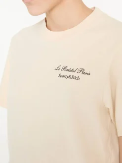 T-Shirt mit Print Crème