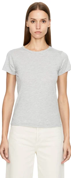 T-Shirt mit Rundhalsausschnitt Grau