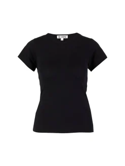 T-Shirt mit Rundhalsausschnitt Schwarz