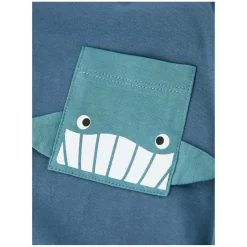 T-Shirt mit Wal-Applikation Blau