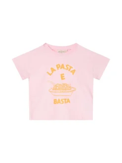 T-Shirt 'Pasta Basta' Pink