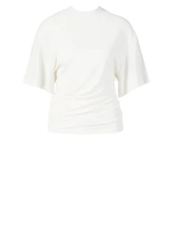 T-Shirt 'Side Cowl' Weiß