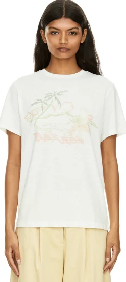 T-Shirt 'Zewel' mit Logo-Print Orange