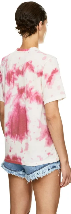 T-Shirt 'Zewel' mit Muster Pink/Weiß