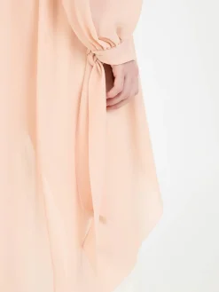 Tunikakleid aus Seide Nude