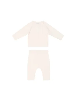 Twin-Set mit besticktem Hasenmotiv Rosé