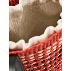 Umhängetasche Paula's Ibiza 'Braid Pocket' Red/Natural