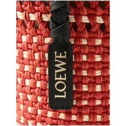 Umhängetasche Paula's Ibiza 'Braid Pocket' Red/Natural