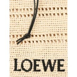 Umhängetasche Paula's Ibiza ‘Drawstring’ Natural/Schwarz