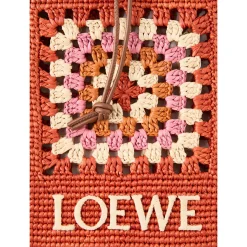 Umhängetasche Paula's Ibiza 'Pocket Patch Crochet' Bright Orange/Pink