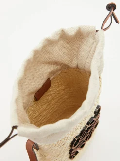 Umhängetasche 'Square Pocket' Natural/Tan