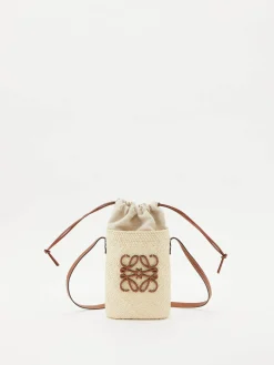 Umhängetasche 'Square Pocket' Natural/Tan