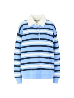 Unisex Rugby-Poloshirt aus Cashmere Hellblau