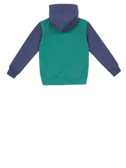 Unisex Sweatshirt mit Kapuze Grün/Marineblau