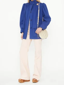 Utility-Jacke aus Baumwoll-Canvas Mittelblau