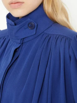 Utility-Jacke aus Baumwoll-Canvas Mittelblau
