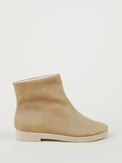 Veloursleder-Boots Hellbraun