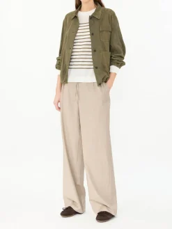 Velourslederjacke Grün