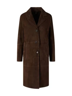 Velourslederjacke 'Jella' Dunkelbraun