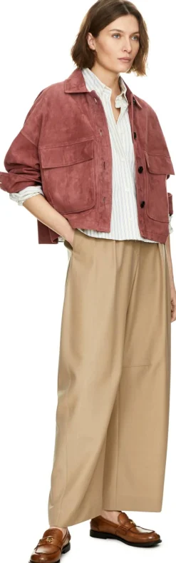 Velourslederjacke 'Miri' Pink Shade