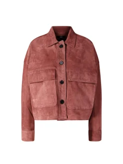 Velourslederjacke 'Miri' Pink Shade