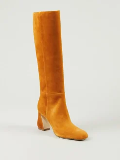Veloursleder-Stiefel Braun