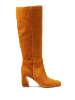 Veloursleder-Stiefel Braun